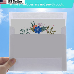 50 Packs 5×7 Envelopes, White A7 Envelopes for (5.25×7.25in),