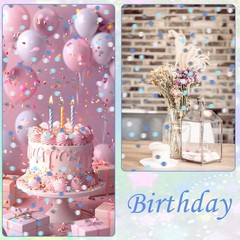 Yuanchu Multicolor Round Confetti, 6000 Pieces Paper Small, Blue and White