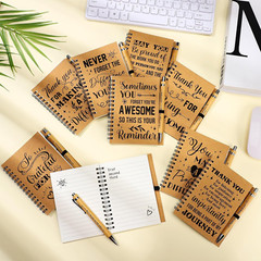 Bulk Employee Appreciation Gifts: 64 Sets Inspirational Notebooks & Pens