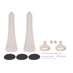 2Pcs Gold Crystal Flower Stand Vases Wedding Centerpiece for Dining Table Decor
