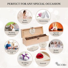 Natural Wood Guest Book Alternative for Weddings, Showers, and Anniversaries