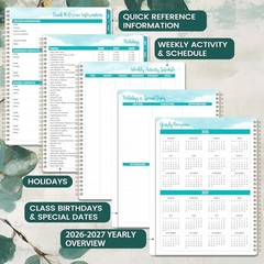 – Teacher Lesson Planner, July 2026 – June 2027, 8.5″ Teacher Planner 2026-2027