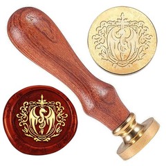 Dragon Sword Wax Seal Stamp 1″ Vintage Embossed Stamp Sealing | Removable Hea…