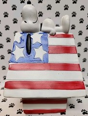 Peanuts Snoopy Led Patriotic Snoopy Dog House 4th Of July