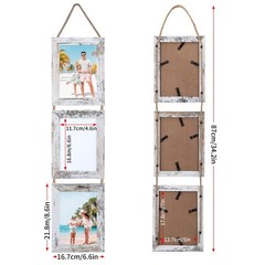 QUTREY 5×7 Collage Picture Frames, 6 Openings Hanging Photo Frame Set Display…