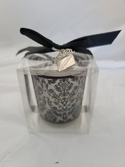 Wedding Favors or Shower Favors Black and White Candle Holders