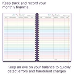 Bill Tracker Notebook – Monthly Bill Organizer & Planner for 5.8″ x 8.5″ Purple