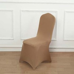 10 Taupe Spandex Fitted Banquet Chair Covers Wedding Party Reception Decorations