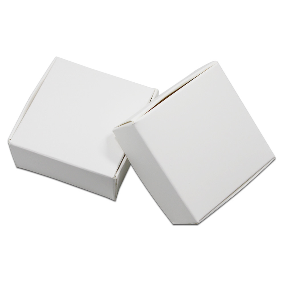 100x White Favour Boxes Birthday Wedding Bomboniere Party Favour Box 7.5×7.5x3cm