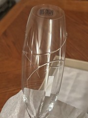 Oleg Cassini Tiara Crystal Champagne Toasting Flutes Set of 2 New In Box Czech