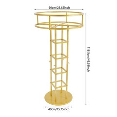 46.65in Gold Metal Large Open Flower Frame,wedding Floral Riser,top Flower Stand