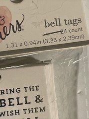 Studio His & Hers White/Gold Wedding Bell Tags- Send Off- Wish Them Well