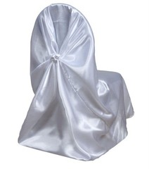 White Linen Polyester FOLDING CHAIR COVERS Reusable – Wedding Event Party 10CT