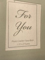 2 x Kate Aspen Forever Glass Photo Pics Coasters 4” x 4” Wedding Gift NEW
