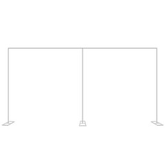 6x3M Background Arch Stage Decoration Party Wedding Supplies Metal Frame