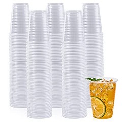 500 Pack Clear Plastic Cups, Small Disposable Drinking Cups, Clear 5 oz