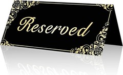 18 Pack Gold Reserved Table Signs for Wedding Party Restaurant – Double Sided…