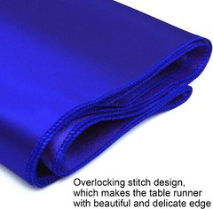 4x Royal Blue Satin 12″x 108»Table Runner Bright Silk Smooth Wedding Banquet
