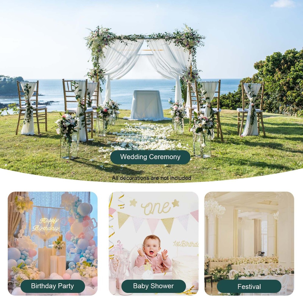 Wedding Ceremony Arch Backdrop Square Metal Stand Flower Balloon Frame Decor