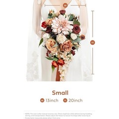 Terracotta Bridal Bouquet Artificial Flowers Wedding Decor Photoshoot Keepsake