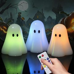 Halloween Flameless Candles Color Changing with Remote Timer, Real Wax