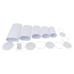 5Pcs White Wedding Round Cylinder Stands Round Display Cylinder Pedestal Stands