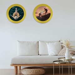 Colorful Round Photo Frames for Wall Mounting Display or Table Mounting Pictu…