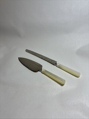 Hallmark Wedding Cake Cutting Set Stainless Steal Pearl Like Handles Japan