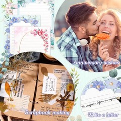 72Pcs Flower Stationery Paper Lined 8.5×11 Stationary