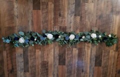 3PC Dusty Blue Navy Arbor Flower Set Artificial Sola Wood Wedding Arch Decor