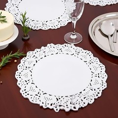 150Pcs 6″ White Lace Paper Doilies – Disposable Round Table Decor for