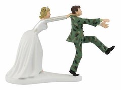 Wilton Camo Groom Bride Military Wedding Cake Topper Figurine, 6.3″ W x 4.25″ H