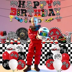 Race Car Birthday Party Decorations,185pcs Cars Birthday Decorations Plates a…