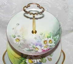 Custom Three Tier Tea Party Cake Stand Made With Vintage Hand Painted Plates