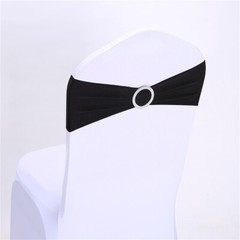10 PCS Elastic Spandex Heart Slider Buckle Chair Sashes Banquet Wedding Decor