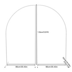 Set of 2 Metal Arch Background Stand, Wedding Arch Flower Frame for Decoration