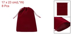 8 Pack Velvet Gift Bags 7 x 9 Inch Velvet Drawstring Bag Jewelry Pouch Burgundy