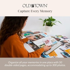 Old Town 2-Pack Bonded Leather Photo Albums, Photo Album 5×7 & 4×6 Slots, Black