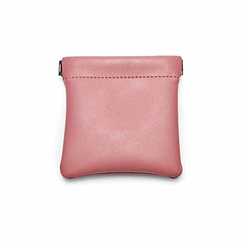 PU Leather Jewelry Travel Bag Leather Jewelry Pouch 3.54″x3.54″ Pink