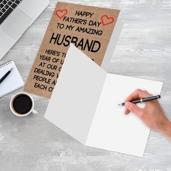 Ziwenhu Romantic Fathers Day Gift for Husband Fiance, Funny Fathers Day Card …