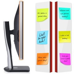 FaitAtten 2-Pack Frameless Monitor Sticky Note 2Pcs 11.8» Clear, Clear