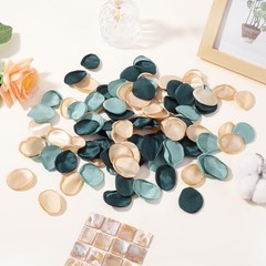 400 Pcs Silk Rose Petals Artificial Flower Petals for Wedding 400pcs-mix Green