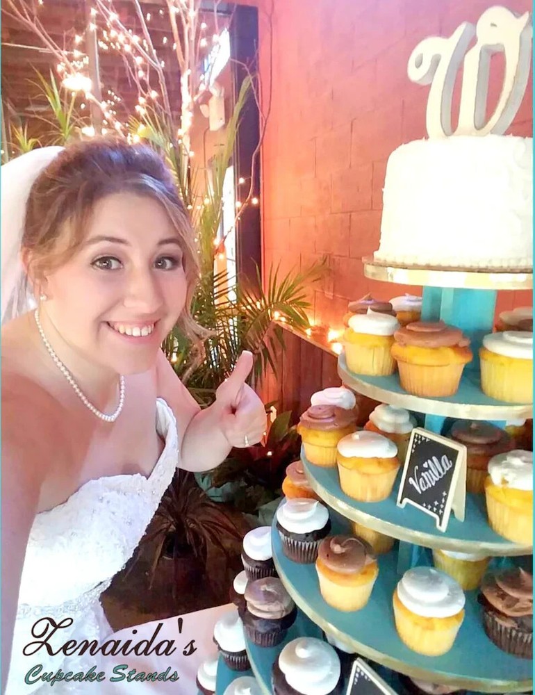 Cupcake Stand 7 Tier MDF Wood Cake Display Dessert Tower