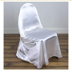 White Linen Polyester FOLDING CHAIR COVERS Reusable – Wedding Event Party 10CT