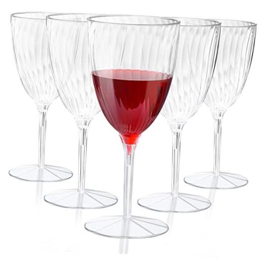 32 Pieces 7.6 oz Clear Plastic Champagne Glasses Hard Disposable Plastic