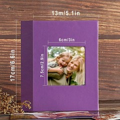 Photo Album 4×6 50 Pockets 2 Packs, Small Mini Capacity Leather Photo Albums, Ea