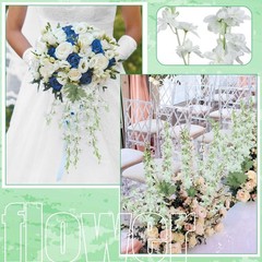 24 Pcs Delphinium Artificial Flower 35.4» Long Larkspur Stem Silk Fake Faux …