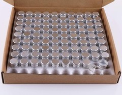 MaxMau 100 Sets Small Glass Bottles with Aluminum Cap Screw Top Lids