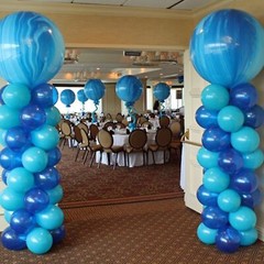 2 WHITE 5 ft Balloon Columns Stand Kit Set Party Wedding Decorations Supplies