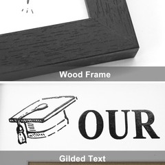 GraduatePro Then and Now Graduation Picture Frame for 2 Photos, HD Real Glass…
